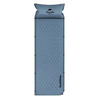 Самонадувающийся кемпинговый коврик Naturehike Mat with Pillow 25 мм NH15Q002-D blue