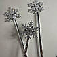 Чарівна срібляста паличка у формі сніжинки 1 шт., фото 5