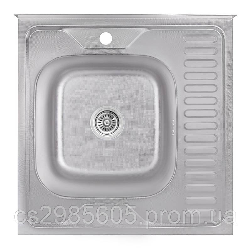 Кухонна мийка Lidz 6060-L Decor 0,6 мм (LIDZ6060LDEC06)