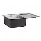 Набір 3 в 1 Qtap кухонна мийка DK6845L 3.0/1.2 мм Satin + сушарка + дозатор для миючого засобу, фото 5