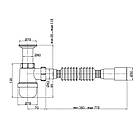 Сифон для раковини Lidz (WHI) 60 06 Y001 00 (вихід 50 мм), фото 3