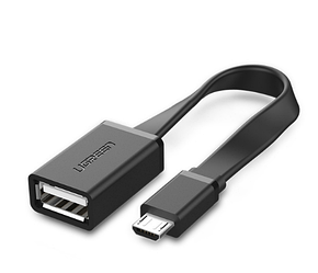 Кабель-адаптер Ugreen Micro USB OTG плоский 12СМ (US133)