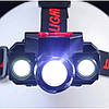 Ліхтар налобний акумуляторний BL COB XPE KX-1805 usb charge, фото 4
