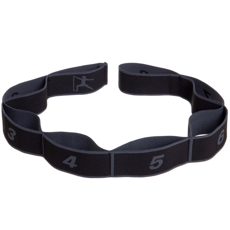 Стрічковий еспандер (еластична стрічка) Record для розтяжки FI-1719 сірий