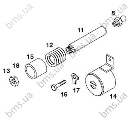 Палець кришки бочки Putzmeister 740/3/4, Brinkmann EB 450/550, фото 3