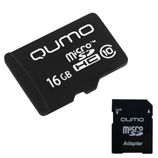 Картка пам'яті QUMO 16 Gb Class 10 UHS-1 з SD адаптером