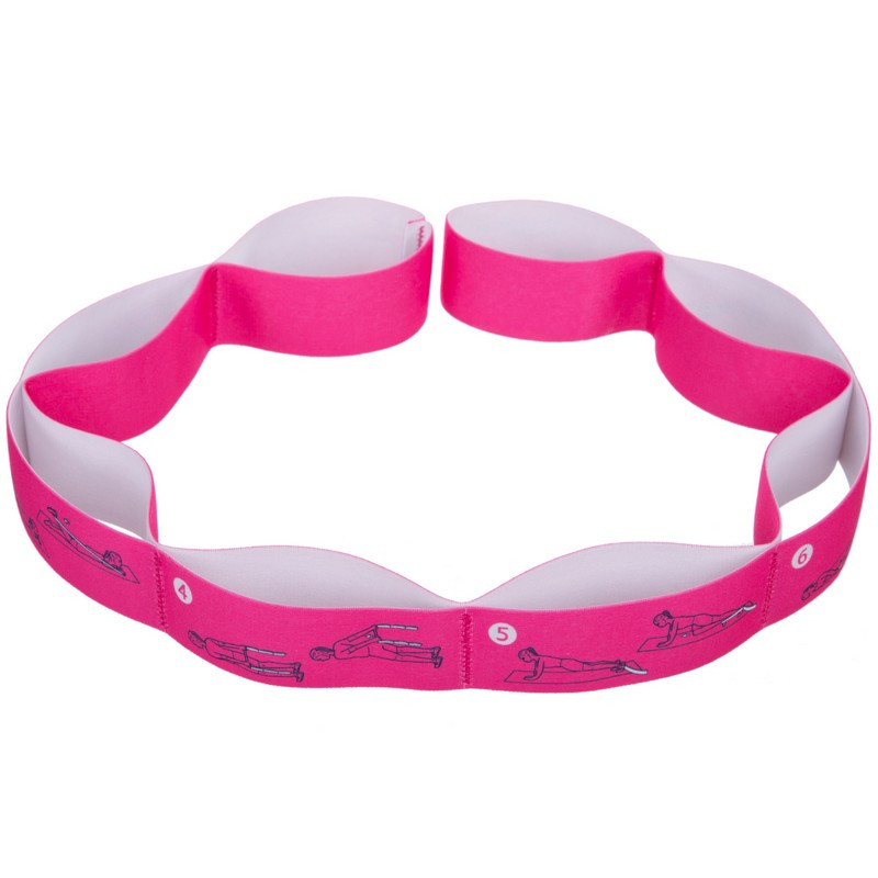 Стрічковий еспандер (еластична стрічка) Record для розтяжки FI-1719 малиновий, фото 1