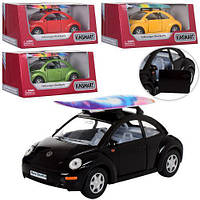 Машина метал., инерц., "Kinsmart" Volkswagen Beetle инерц., 1:32, 4 цвета, откр. двери, в кор. 16*8*7,5см