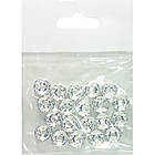 Набір 20 шт Намистини 10 мм, Ронделі Металеві зі Стразами, Колір Срібло, Фурнітура для Біжутерії, Рукоділля, фото 3