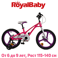 Дитячий двоколісний велосипед для дівчинки RoyalBaby GALAXY FLEET PLUS MG 18", OFFICIAL UA, рожевий