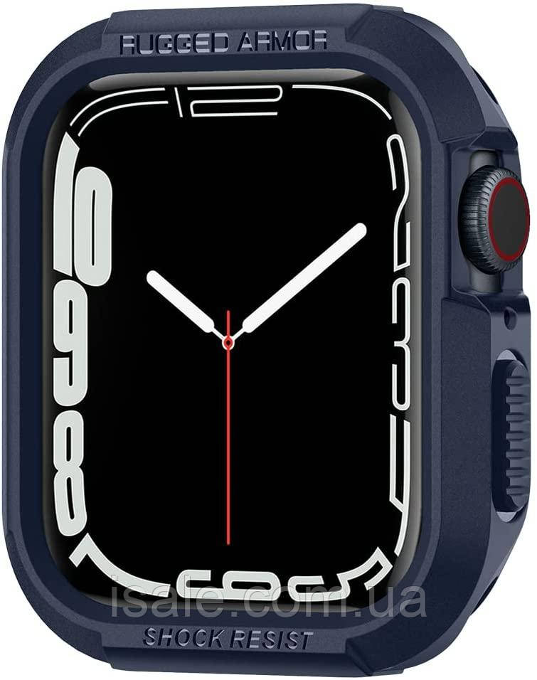 Чохол Spigen Rugged Armor для Apple Watch 44/45 mm Series 9/8/7/6/SE/5/4 Чохол для Apple Watch 9/8/7/6/SE/5/4, фото 1