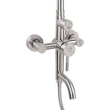 Душова система універсальна Lidz Aria 1030 на три споживачі (з виливом) (k35) LDARI1030NKS34932 Nickel, фото 3