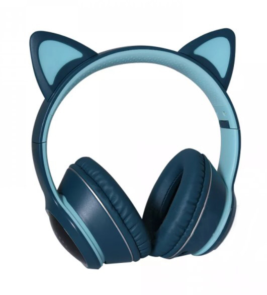 Навушники Bluetooth з котячими вушками TUCCI К26 LED Green
