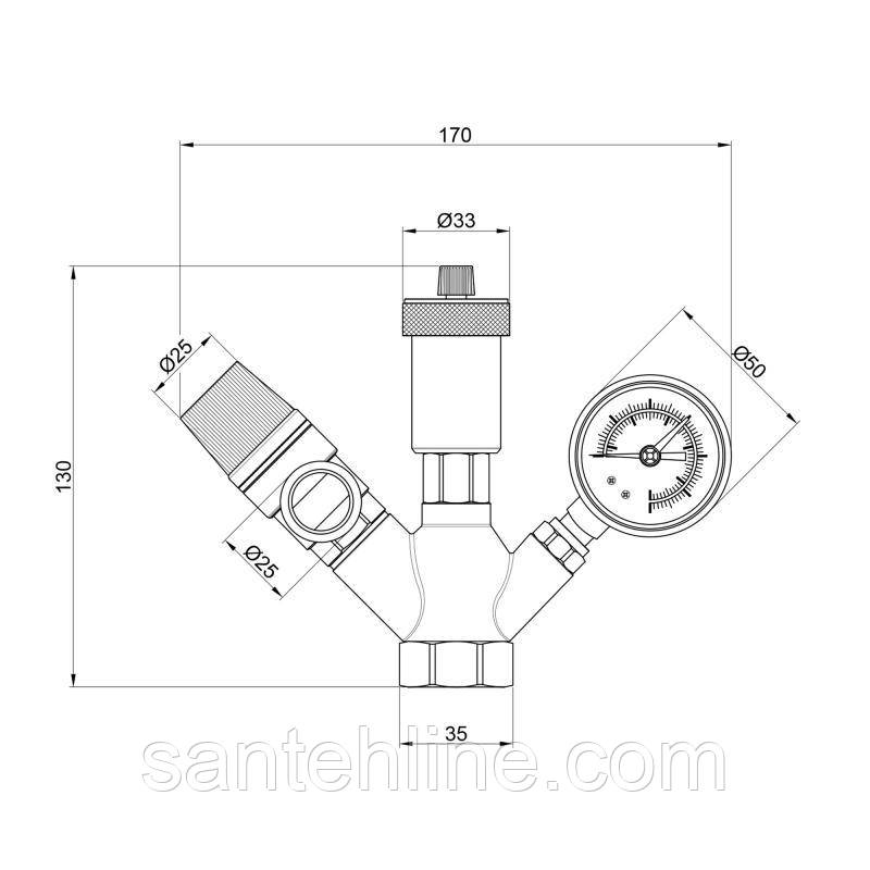 Група безпеки котла SD Plus 1" SD291 - фото 2 - id-p1531673123