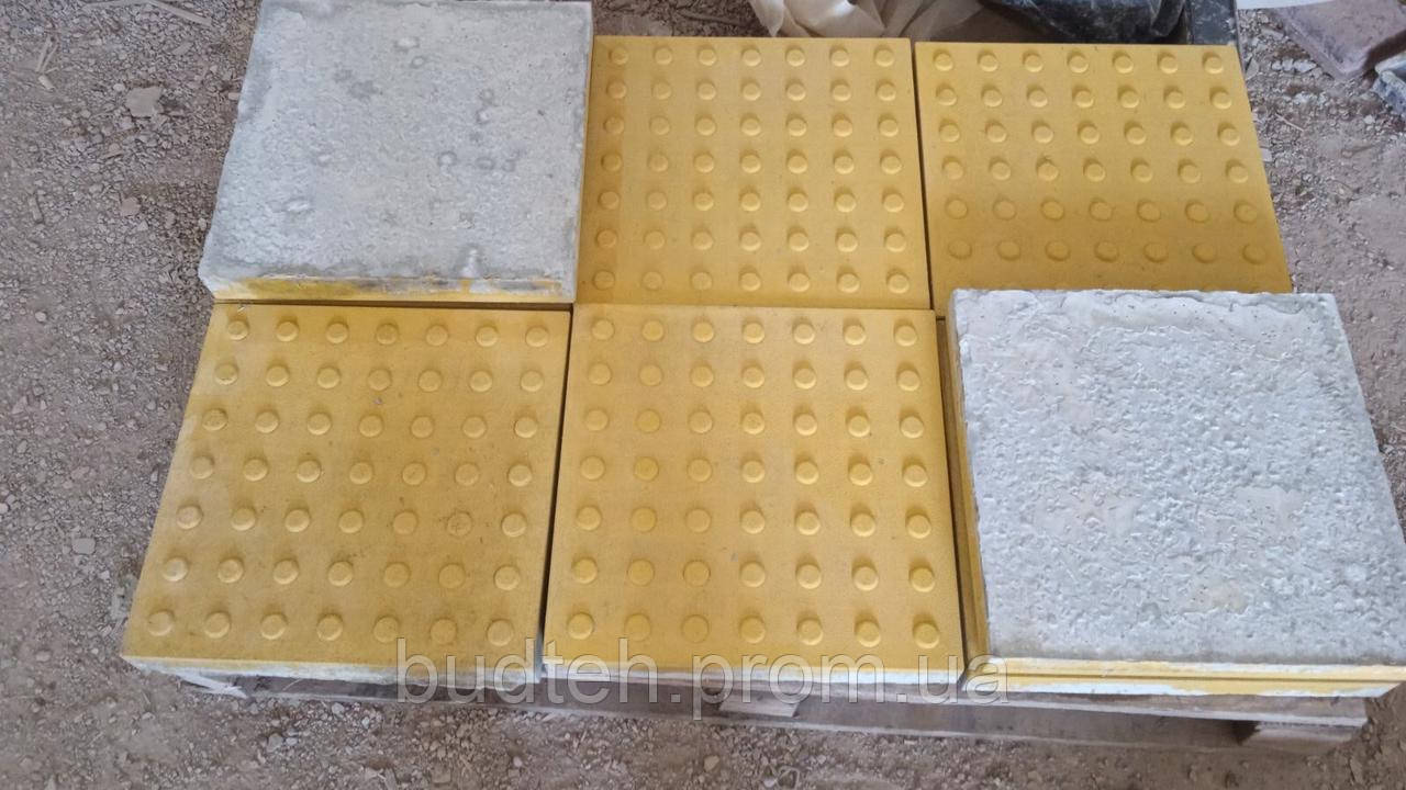 Тактильная плитка бетонная 500х500х60 мм Полоса - фото 5 - id-p1536757445