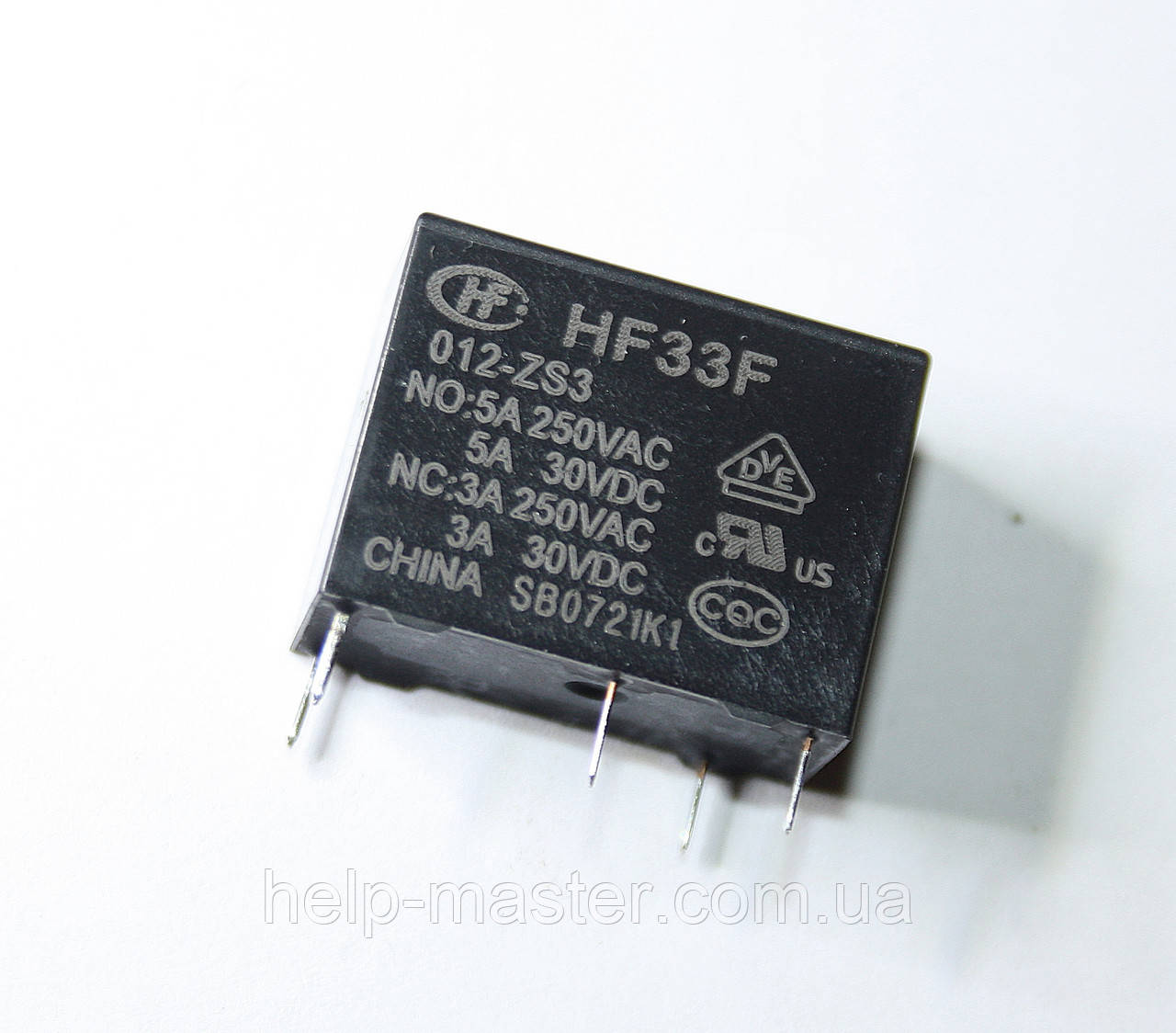 Реле HF33F/012-ZS3 (12VDC), фото 1