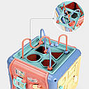 Багатофункціональний Куб Сортер 668-157 з пальчиковым лабіринтом і годинами, фото 5