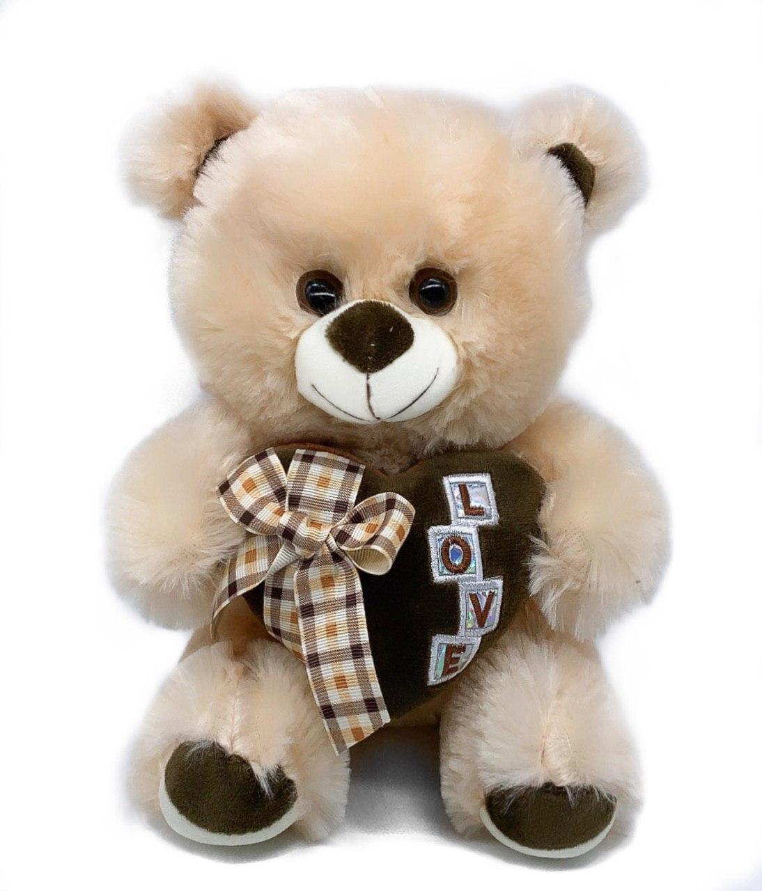 Купить Плюшевый мишка с сердечком "Love" бежевый, цена 245 ₴ — Prom.ua ...
