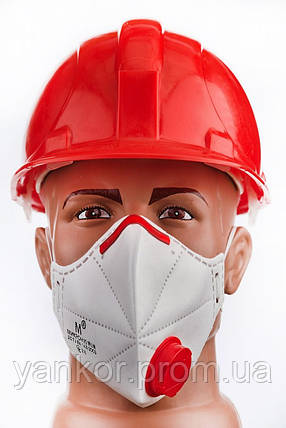 Респіратор FFP3 із клапаном Мікрон ФФП3, багаторазова маска для обличчя, для медиків, від вірусів ОРИГІНАЛ, фото 2