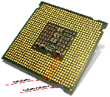Intel Xeon E5440 з пропилами та наклейкою процесор для Socket 775 2.83GHz/12M/80W (SLANS/SLBBJ, аналог Q9550), фото 3