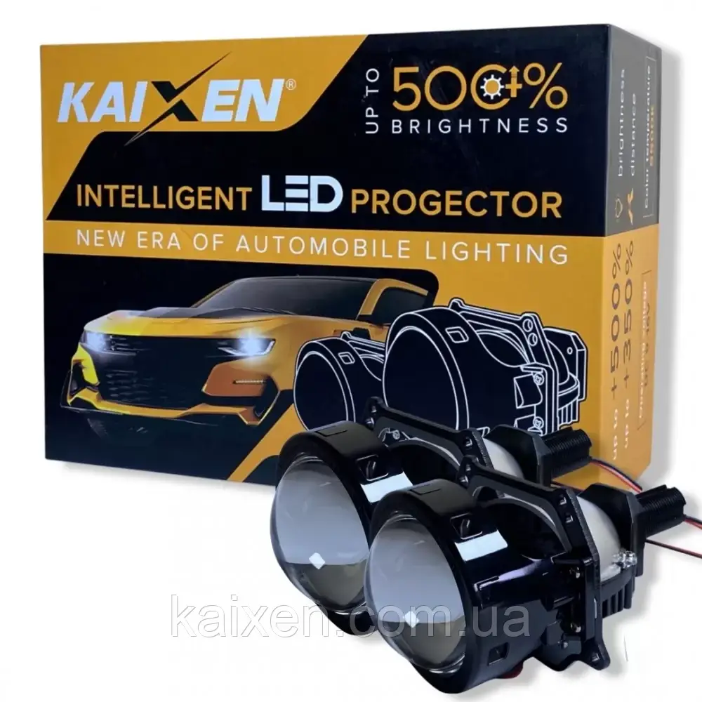 Автомобільні BI-LED ЛІНЗИ 3" 5100K KAIXEN I3 (Eneg A3 MAX)