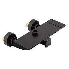 Душова система універсальна Qtap Sloup на три споживачі (з виливом) з поличкою QTSL51105OGB Black Matt, фото 3