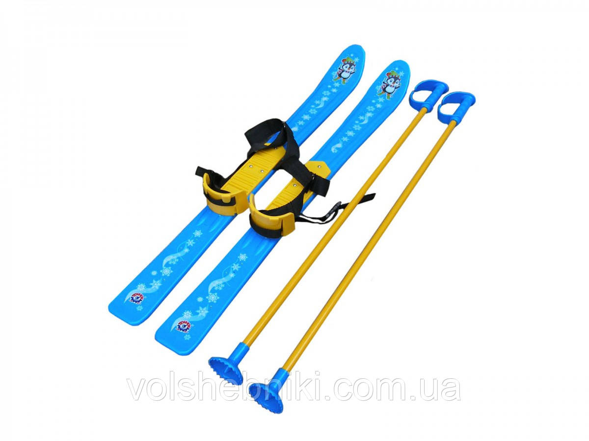 Дитячі лижі з палицями ТМ Технок арт. 3350 Блакитний