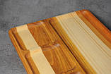 Дерев'яна яна тарілка, дерев'яна яний сервірувальний підніс, піднос ручної роботи, фото 3