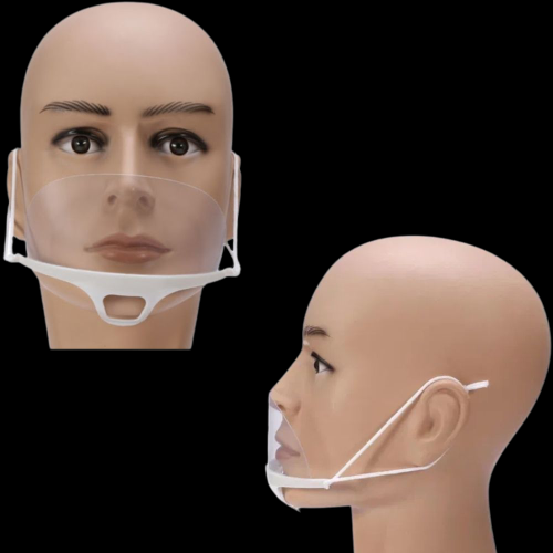 Захисна прозора косметологічна пластикова маска для обличчя, 1 шт., фото 1