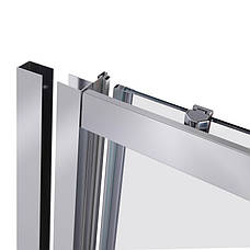 Душові двері в нішу Qtap Taurus CRM2012-13.C6 120-130x200 см, скло Clear 6 мм, покриття CalcLess, фото 4