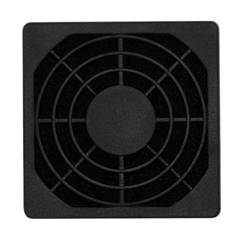 Решітка для вентилятора 60 x 60 mm, пластикова з фільтром ЧОРНА