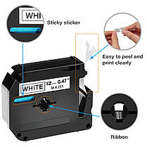 Стрічка для принтера етикеток Brother Genuine P-Touch MK421 black on red 9 mm 8 m, фото 2