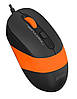 Миша дротова безшумна A4Tech Fstyler FM10S 1600dpi (Black + Orange), фото 2