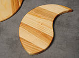 Дерев'яна яна тарілка, дерев'яна яний сервірувальний підніс, піднос ручної роботи, фото 3