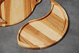 Дерев'яна яна тарілка, дерев'яна яний сервірувальний підніс, піднос ручної роботи, фото 7
