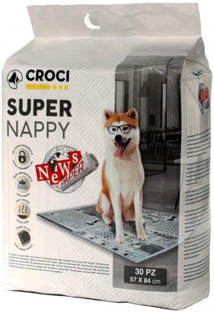 Пеленки CROCI для собак 84*57 см принт газети, 30шт/уп