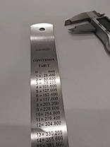 Лінійка металева 1м 100см посилена сталь 1,7 мм товщина 4 мм ширина (1000мм), фото 2