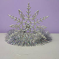 Шикарная новогодняя корона обруч снежинка 1 шт на ребенка и взрослого