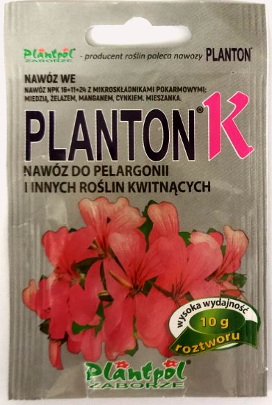 Добриво Плантон К (Planton) для пеларгоній і квітучих рослин 10г