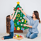 Дитяча ялинка на стіну з іграшками Chrismas Free + Подарунок Гірлянда Нитка "Ялинка", від мережі, 4 м, Теплий білий, фото 3