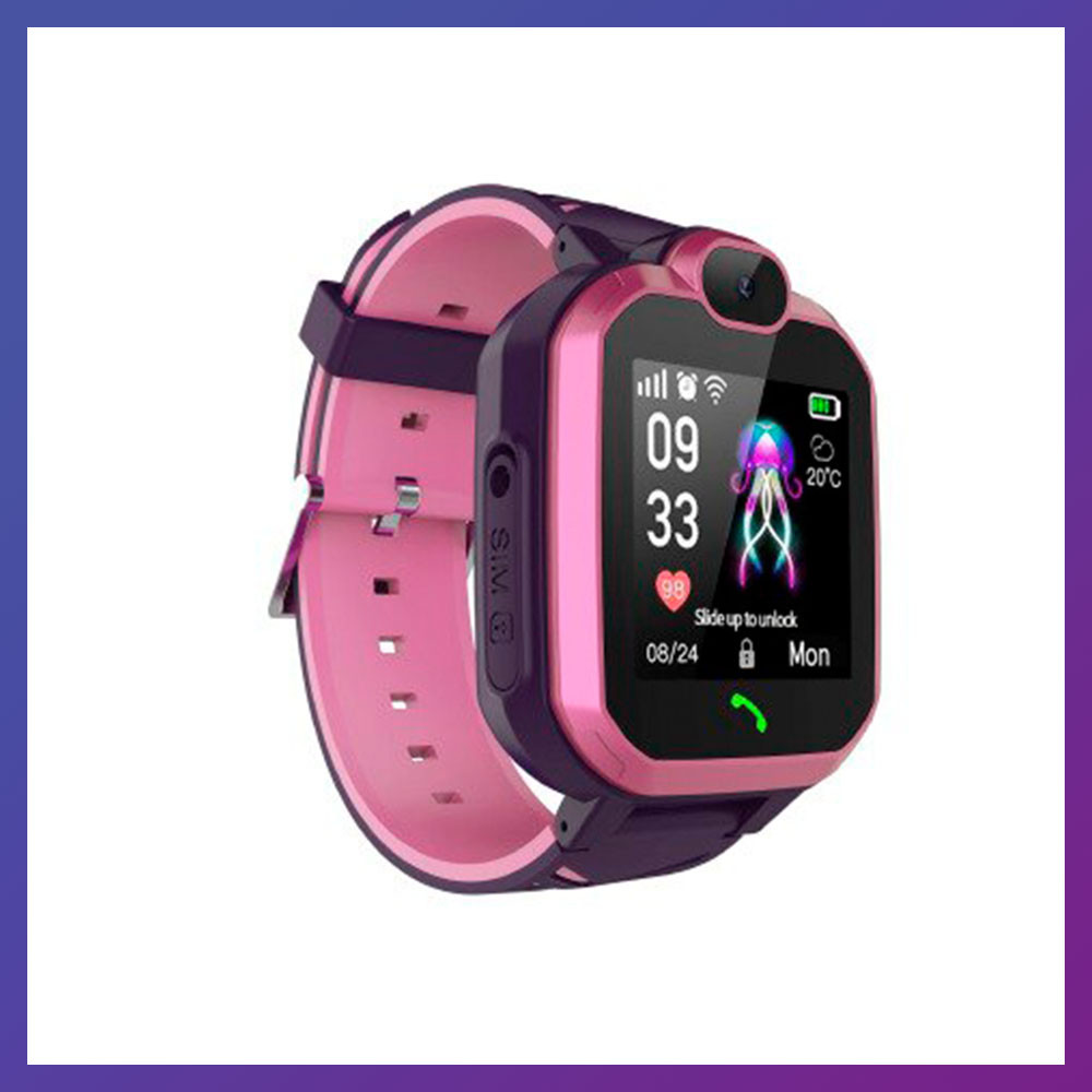 Дитячі смарт годинник Smart Baby watch G7 водонепроникні 8 мов будильник камера рожеві