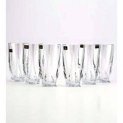 Набір високих стаканів Bohemia Quadro 350 мл 6 шт b2k936-99A44/350
