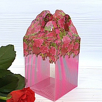 Коробка подарочная пластиковая Цветы 1 штука