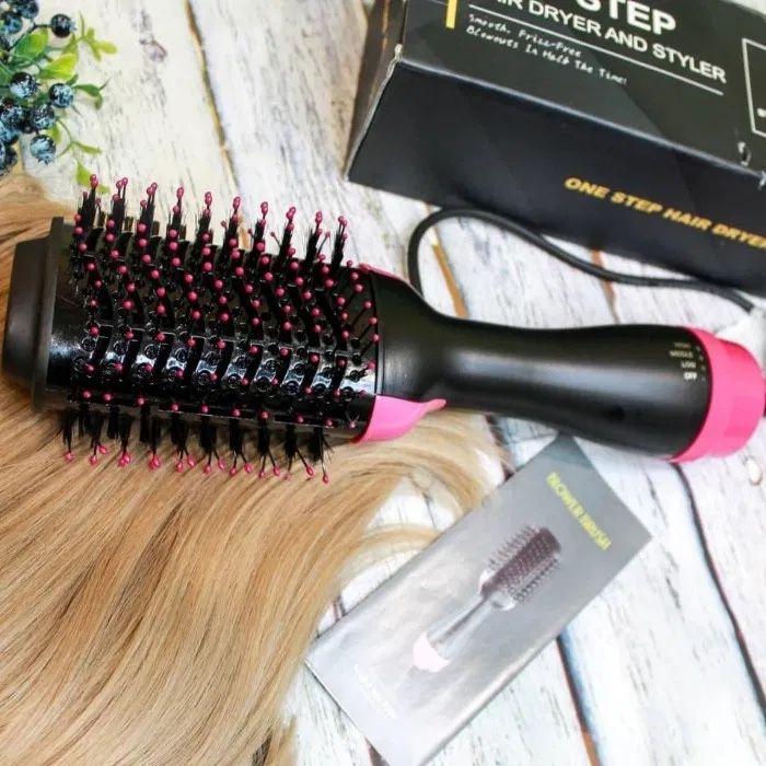 Фен щітка One Step Hair Dryer and Styler 3в1 ⁇ Cтайлер для укладання волосся One Step 3в1 ⁇ Гребінець із феном чорна