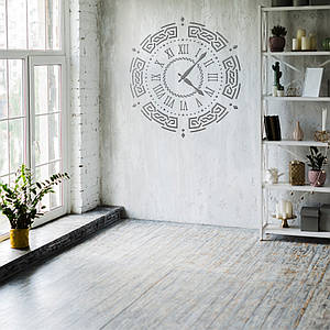 Трафарет для фарбування, Годинник, одноразовий з самоклеючої плівки 95 х 105 см