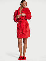 Короткий тёплый халат р.XS-S Victoria's Secret Hooded Short Cozy Robe