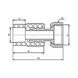 Муфта PPR з накидною гайкою Blue Ocean 20х1/2" ВР з латунним штоком, фото 2