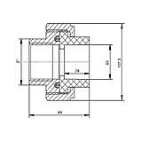 Американка PPR Blue Ocean 63х2" ВР, фото 2