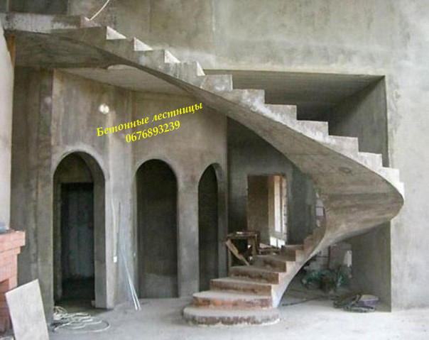 Бетонные лестницы изготовление лестниц из бетона - фото 3 - id-p242172856