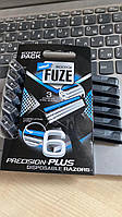 Бритвенные станки 6 штук BODY X FUZE Precision-PLUS практичные мужские одноразовые бритвы с 3 лезвия